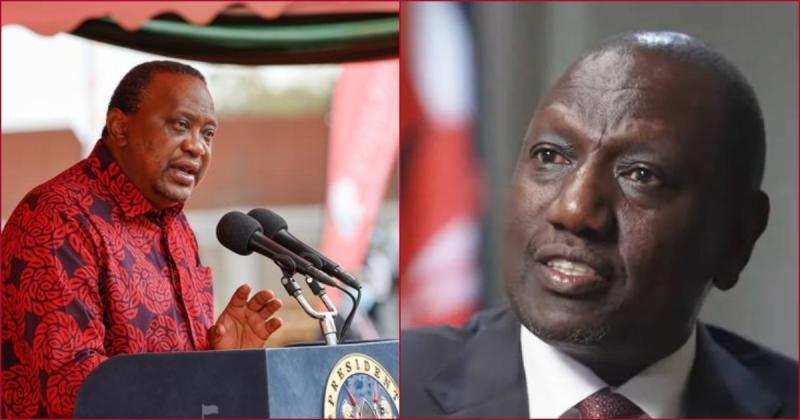 Former president Uhuru Kenyatta took a jibe at President William Ruto.